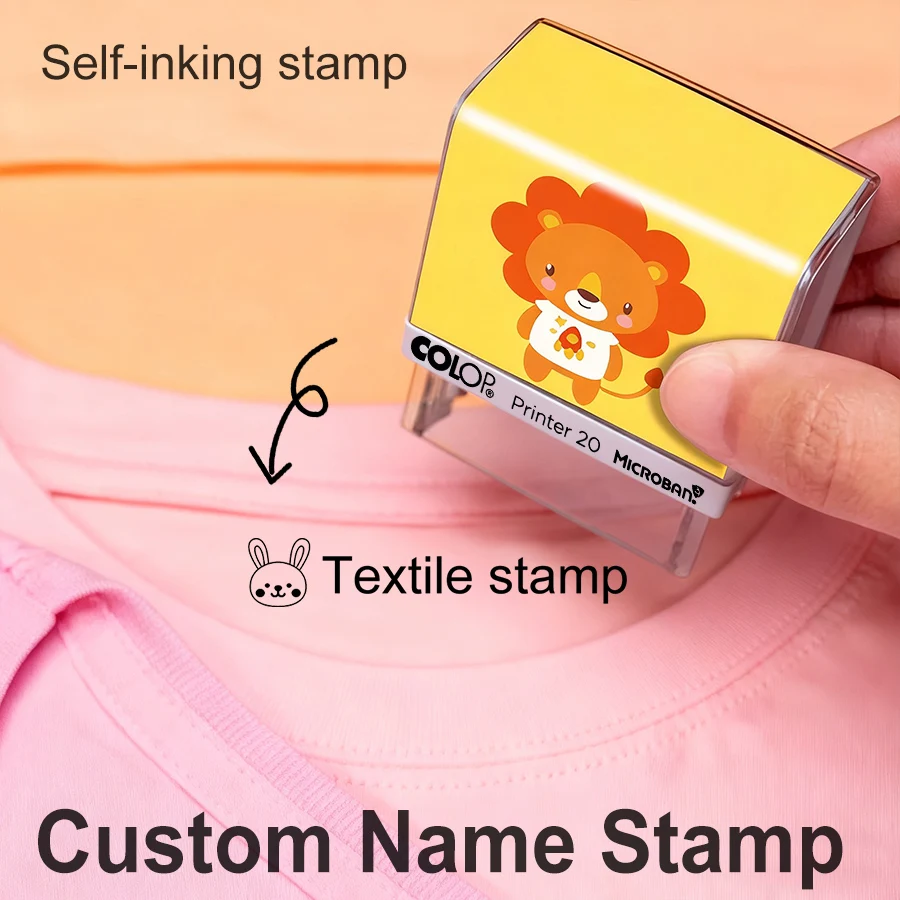 

Custom Name Stamp for Kids Clothes-Waterproof Fabric&Clothing Label Maker,Personalized Stamp for School Bags, Shoes & Baby Items