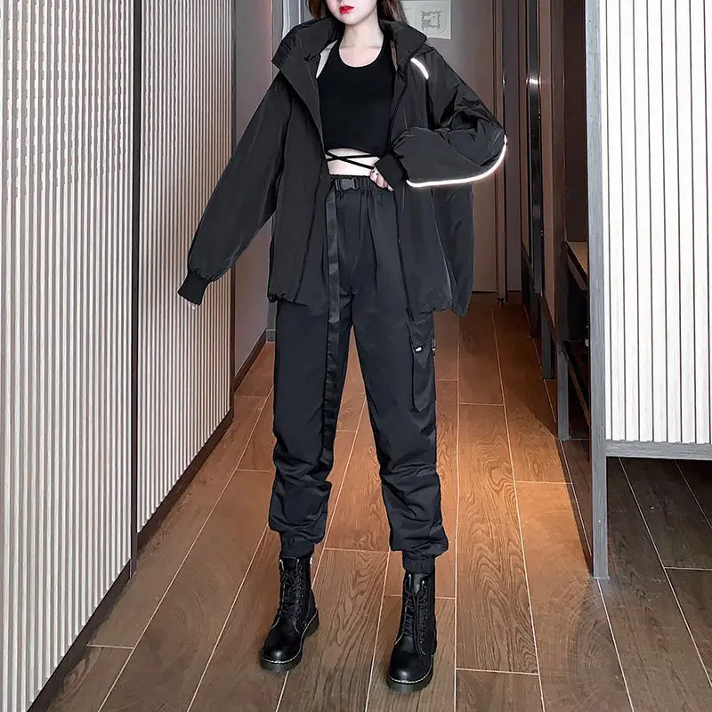 Women Sweatshirt Hooded Windbreaker Spring Autumn Jacket Zipper Long Sleeve Outdoor Loose Casual Outerwear Print Coats