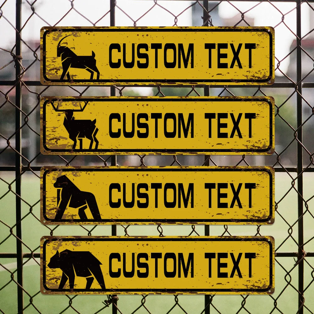 1pc Personalized Custom Metal Street Sign Custom Road Metal Signs for Wall Bathroom Decor Gifts Office Bar Sign Decorative yard view 3
