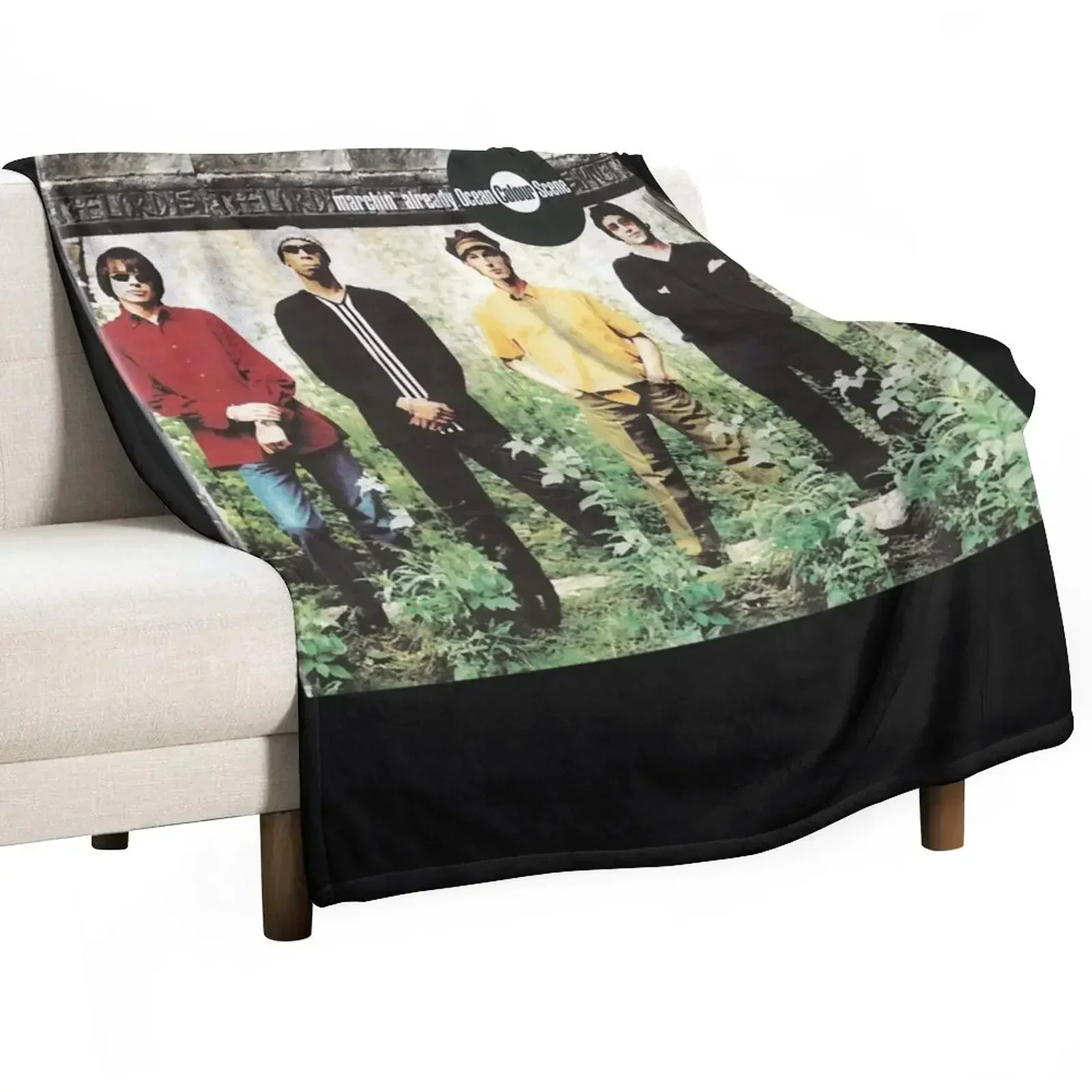 Ocean Colour Scene Marchin&x27; Already Classic T-Shirt.png Throw Blanket Single Decorative Sofa Blankets