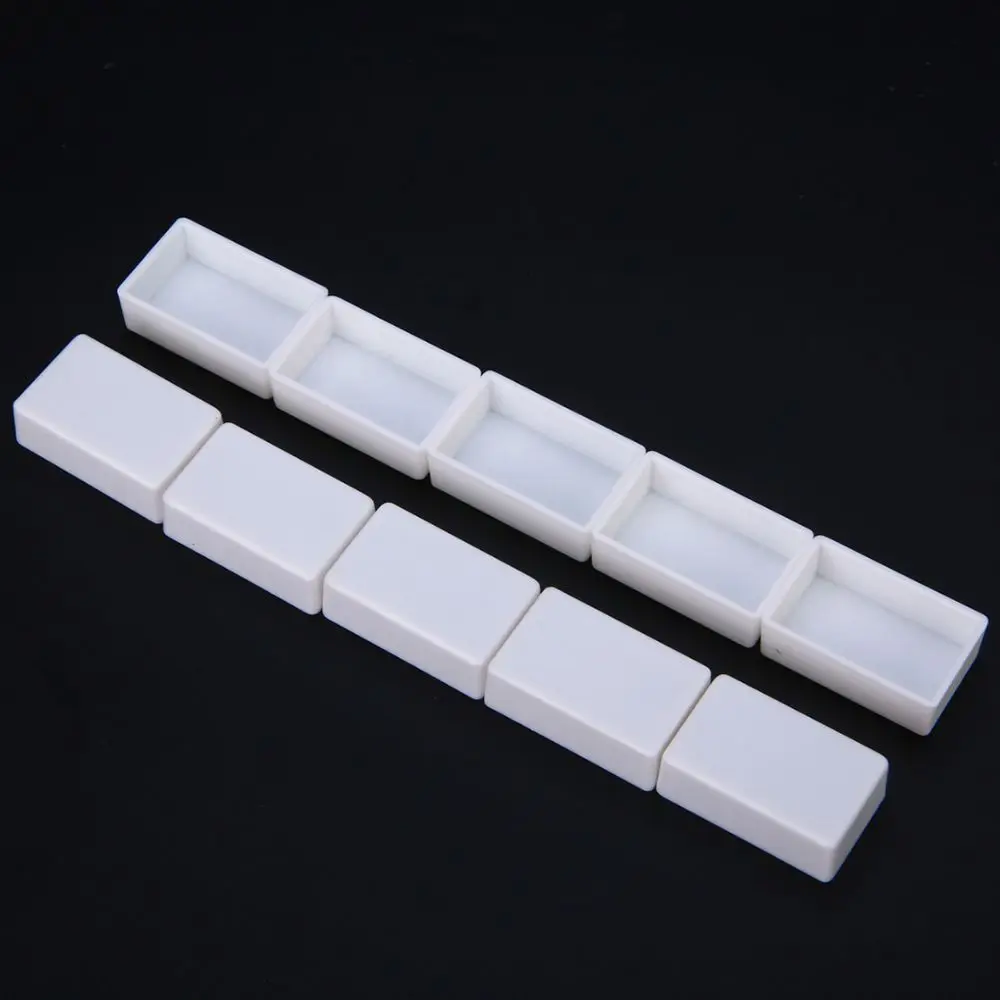 

White 3.2ml Artists Empty Full Pan Plastic Art Supplies Watercolor Paint Grid Painting Supplies Paint Palette