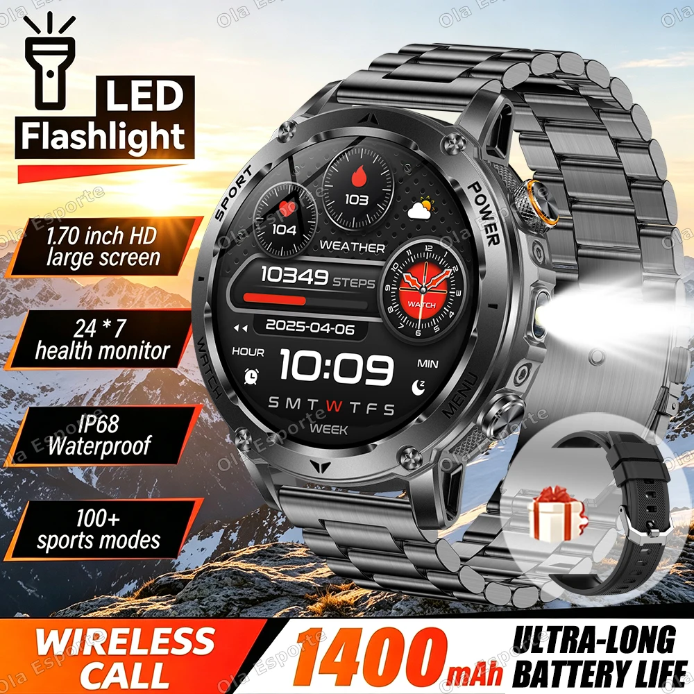 Military Smart Watch with AMOLED Screen & GPS