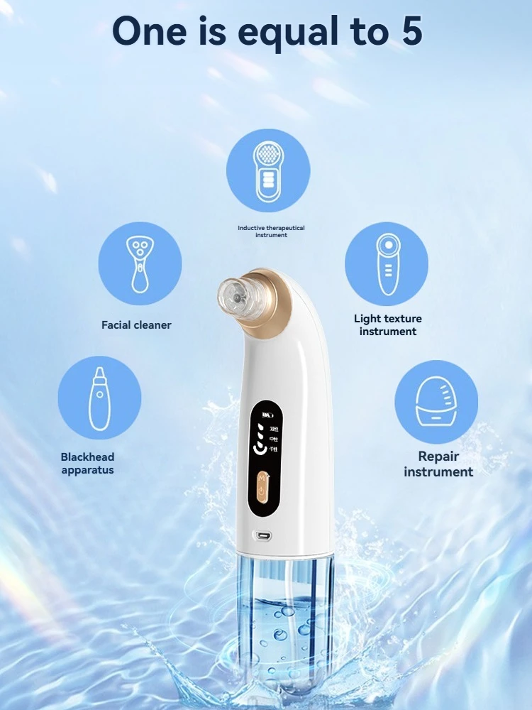 Micro-Bubble Blackhead Extractor Vacuum Cleansing Device Deep Cleansing for Blackhead Removal Oxygen Infusion & Hydration Facial