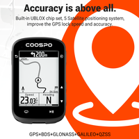 COOSPO CS500 Bike Computer GPS Wireless Cycling Odometer Bicycle Speedometer Route Navigation Cycle Stopwatch ANT+ Bluetooth 5.0