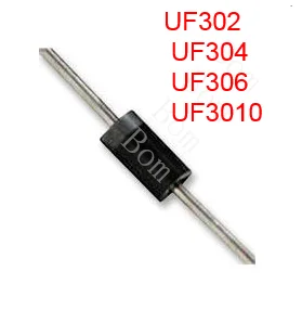 50PCS UF302 UF304 UF306 UF3010 DO-201AD Plug-in Unit Fast Recovery Diode