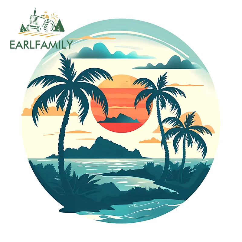 EARLFAMILY Eye-catching Sunset Adventure Item Car Stickers Wonderful Artistic Graphics Refrigerator Decals Waterproof Car Gadget