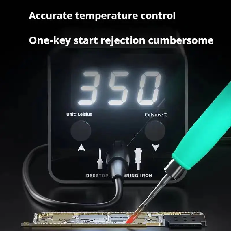 

MECHANIC Portable Soldering Station, Mini Soldering Iron, Precision Temperature Control, Short Circuit Protect LED, A210, T12