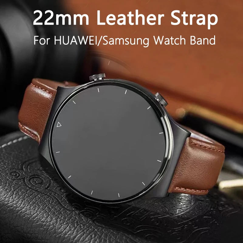 Leather Strap 22mm for Huawei Watch GT 2 GT3 Pro 46MM Watch Band Bracelet GT Runner 46mm Honor Magic 1 2 46mm Smart Watch Band