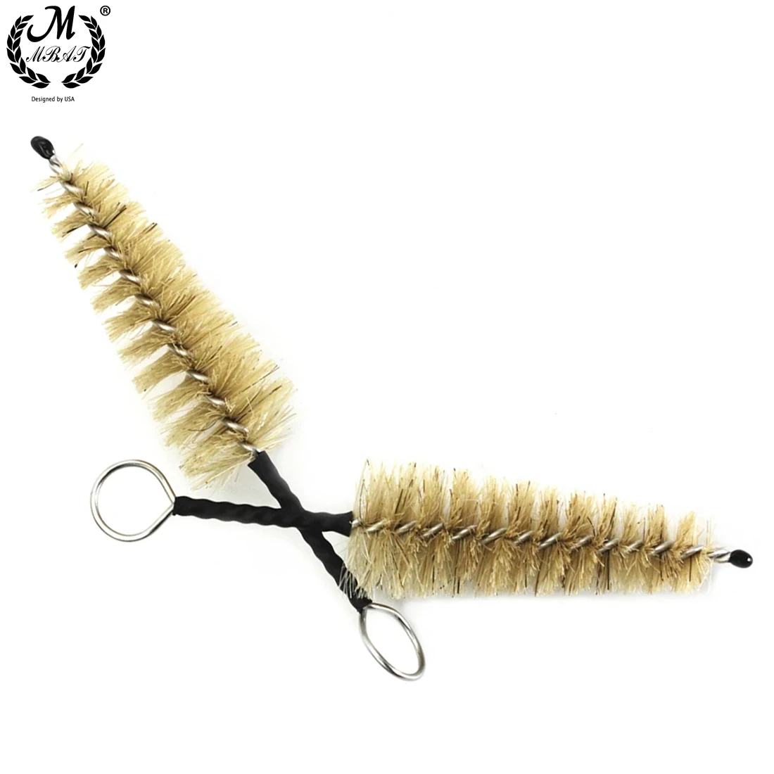 1Pcs Windwood Instrument Mouthpiece Cleaning Brush Brown Natural Mane Brush  for Saxophone Clarinet Trumpet Flute