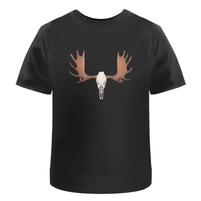 Baumwoll-T-Shirt mit Elchschädel Ta040807