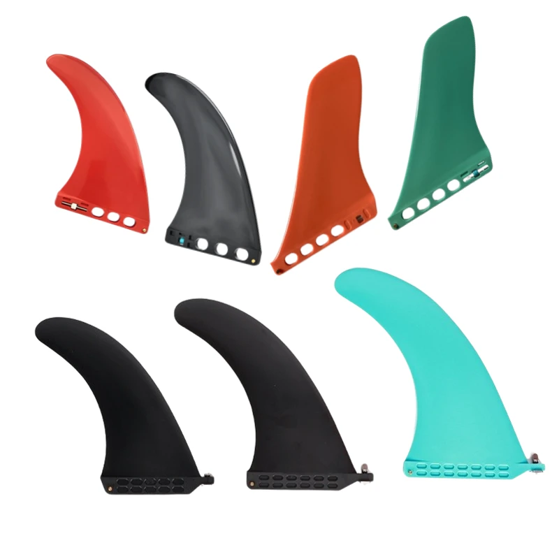 9/9.5 inch Surf Fin Sup Fin Plastic Finken Nylon Single Fin For Sup Board Quilhas Central Longboard Fin With Fin Screw