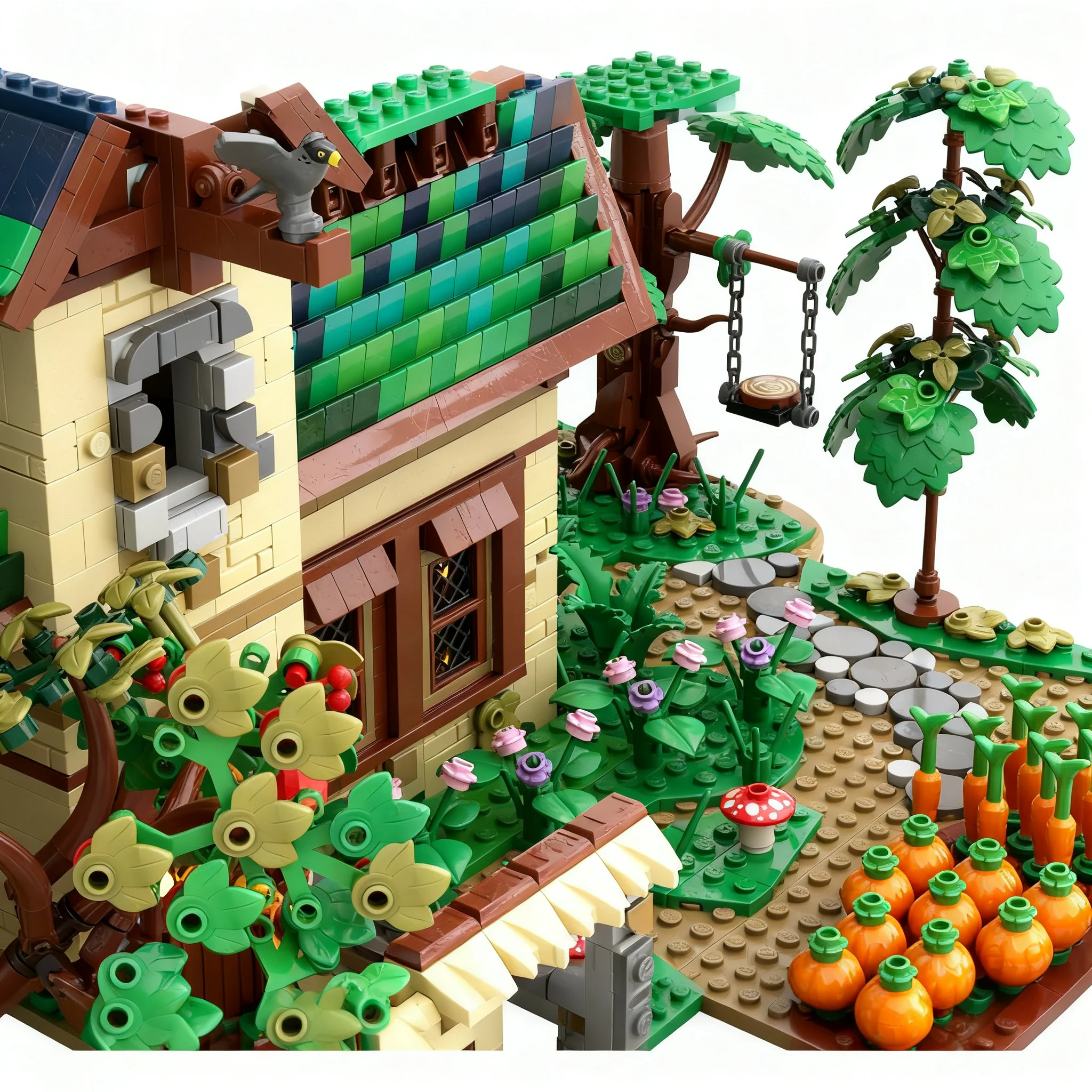6338pcs MOC Castle Medieval Emerald Cottage Model Building Blocks Construction Display Collection Assemble DIY Craft Art Brick