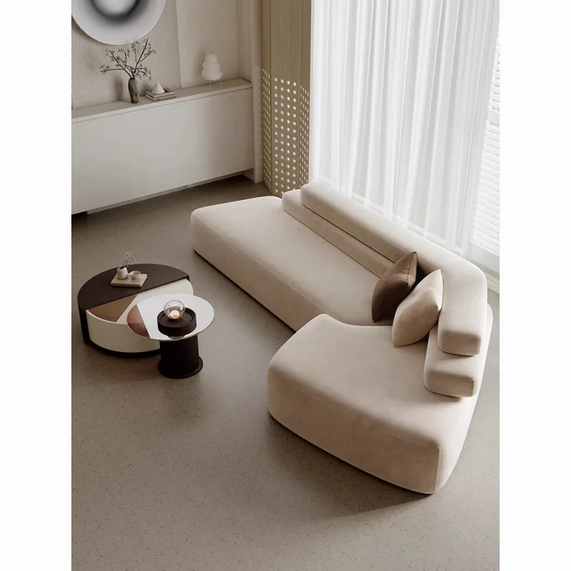 Straight row sofa Small apartment special-shaped sofa