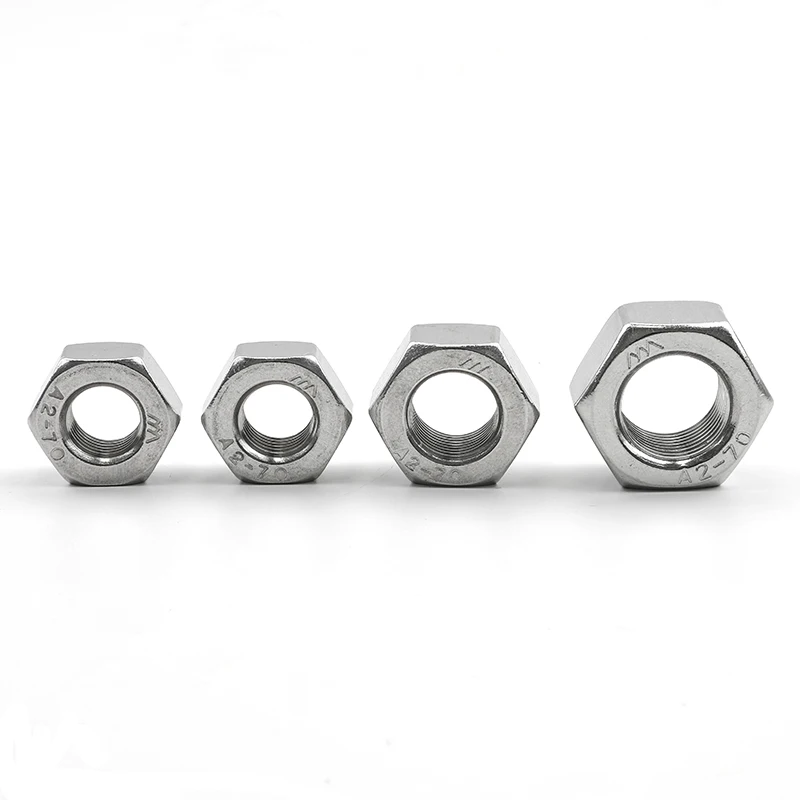 JUIDINTO Metric Fine Thread Hex Nut M4 M5 M6 M8 M10 M12 M14 M16 M18 M20 M22 M24 Stainless Steel Hexagon Nut for Screw Bolt