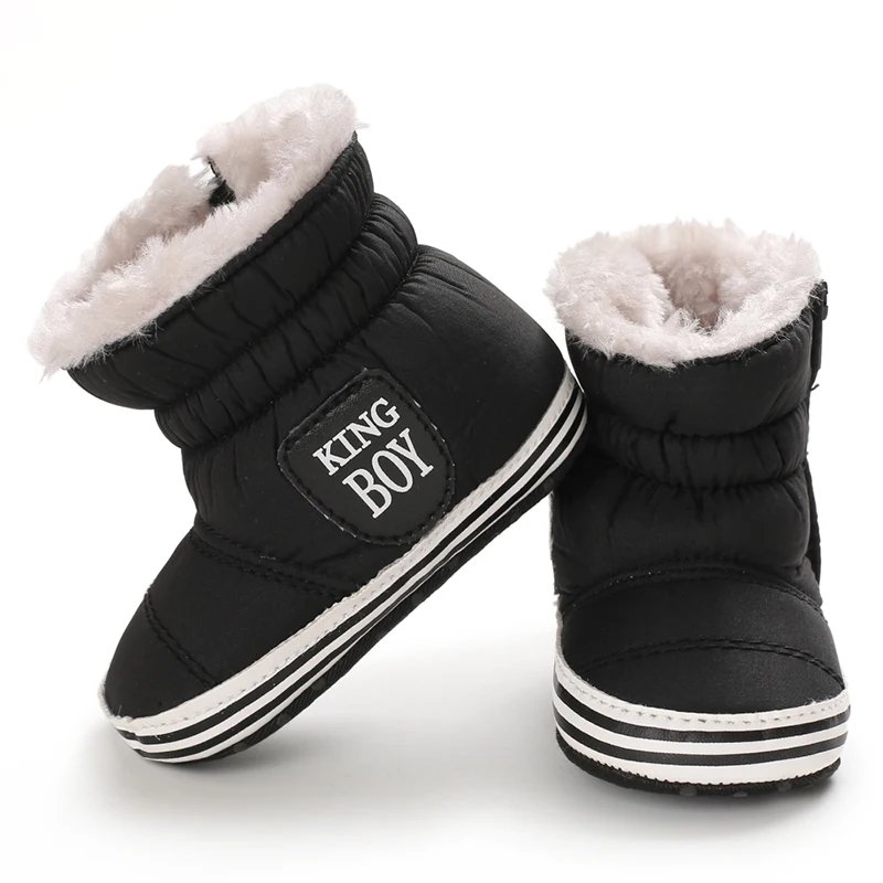 0-18M Winter Neue Baby Weichsohlen Warme Dicke Schneestiefel Bequeme Alltags-Freizeitschuhe für Säuglinge und Kleinkinder – Detail 5