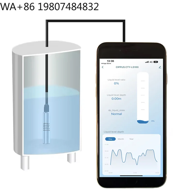 4-20mA Industrial Liquid Level Transmitter Digital Display Tank Water Level Indicator High Precision Automatic Controller