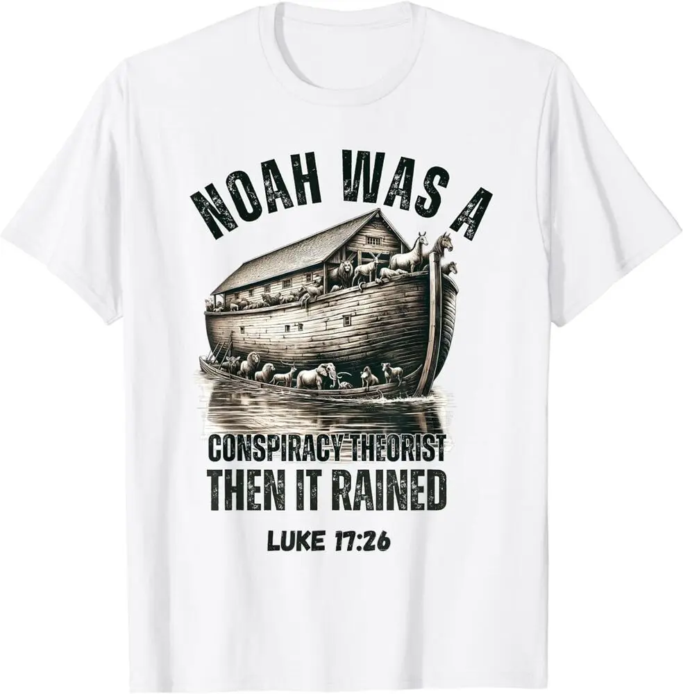 Vintage Noah Was A  Theorist Then It Rained T-Shirt  Cotton Luxury brand vintage oversized