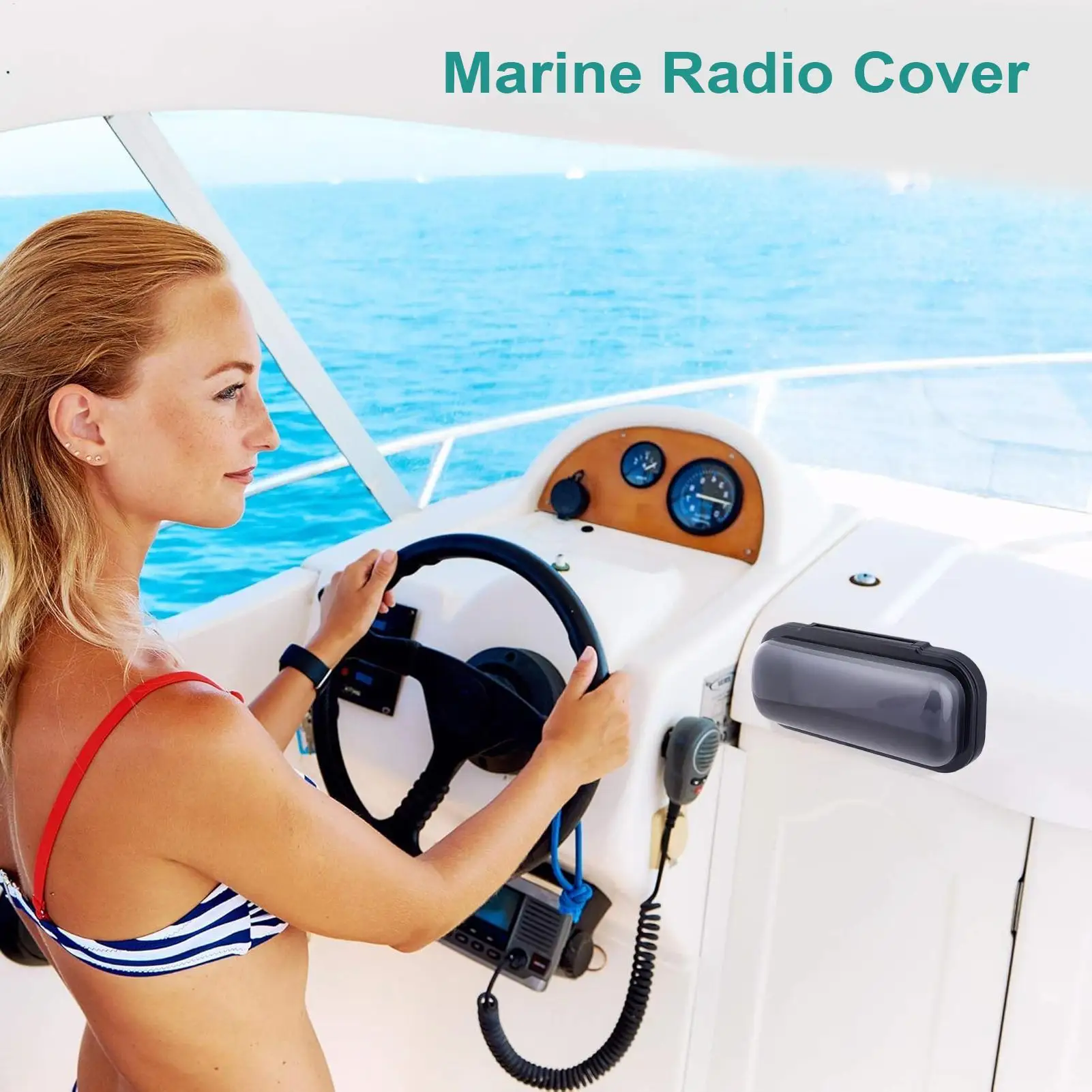 

Marine Stereo Cover Waterproof Anti-Slip Enclosed Boat Stereo Guard For Men Women Adults Kayak Canoes Truck Boating Pontoon