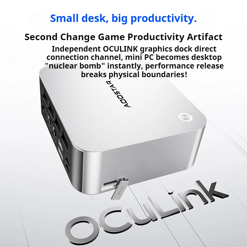 MACO Mini PC AMD Ryzen 7 H255 Mini PC Windows 11 WiFi 6 USB4 PC da gioco DDR5 5600 MHz Supporto 4 Display 4K/8K Computer