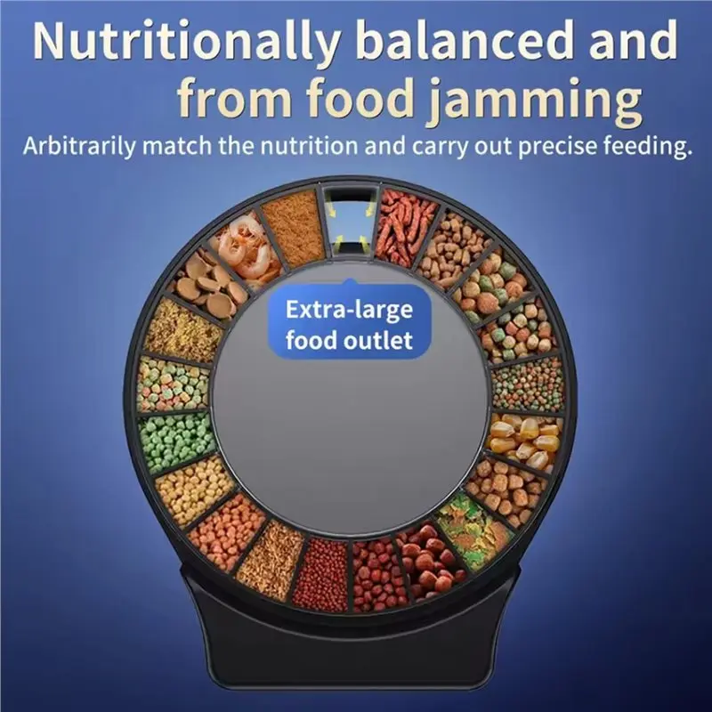 2025 Trend DRF-15 Fish Tank Feeder Automatic With Digital Timing Functionality BT Remote Control Food Dispenser For Aquarium Pet