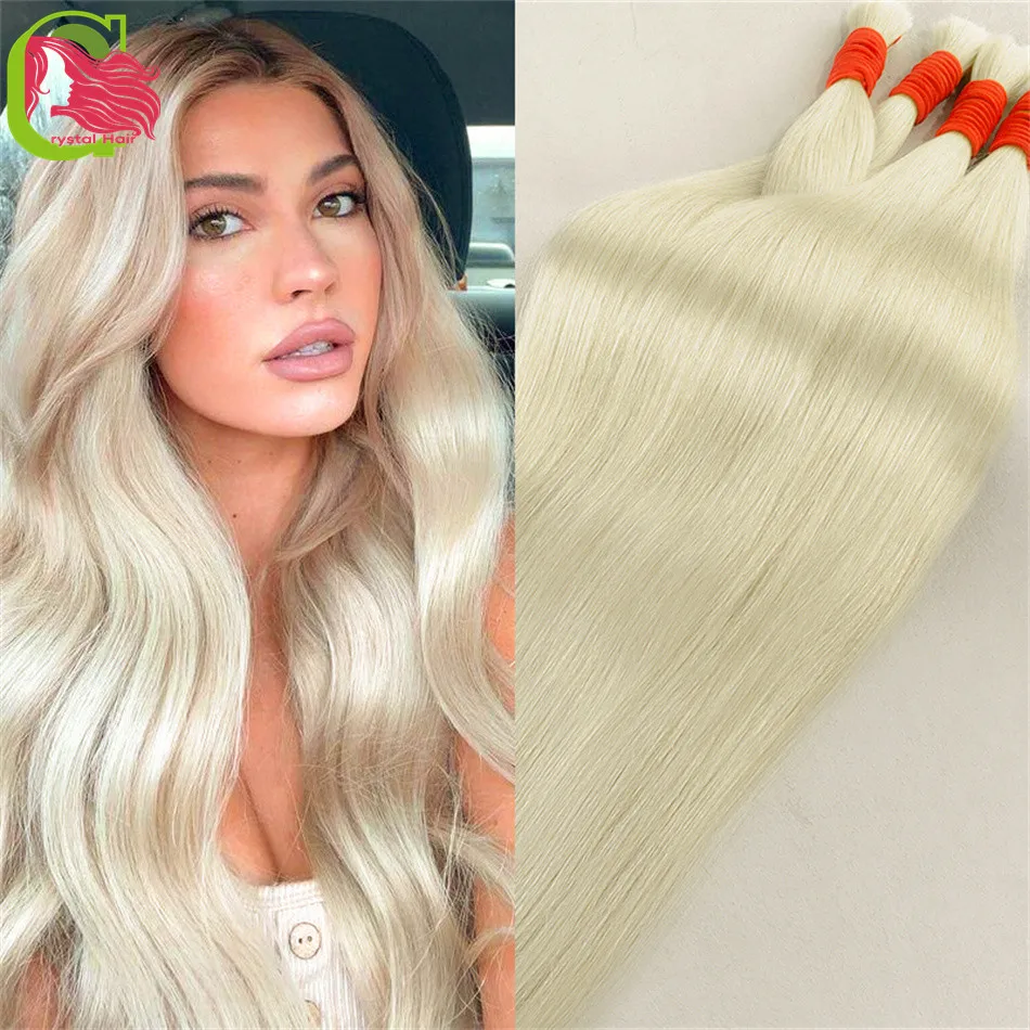 Bulk Human Hair Extensions Straight 100% Real Remy Human Hair Blonde Black Brown 613 Color For Salon High Quality 16-30inches