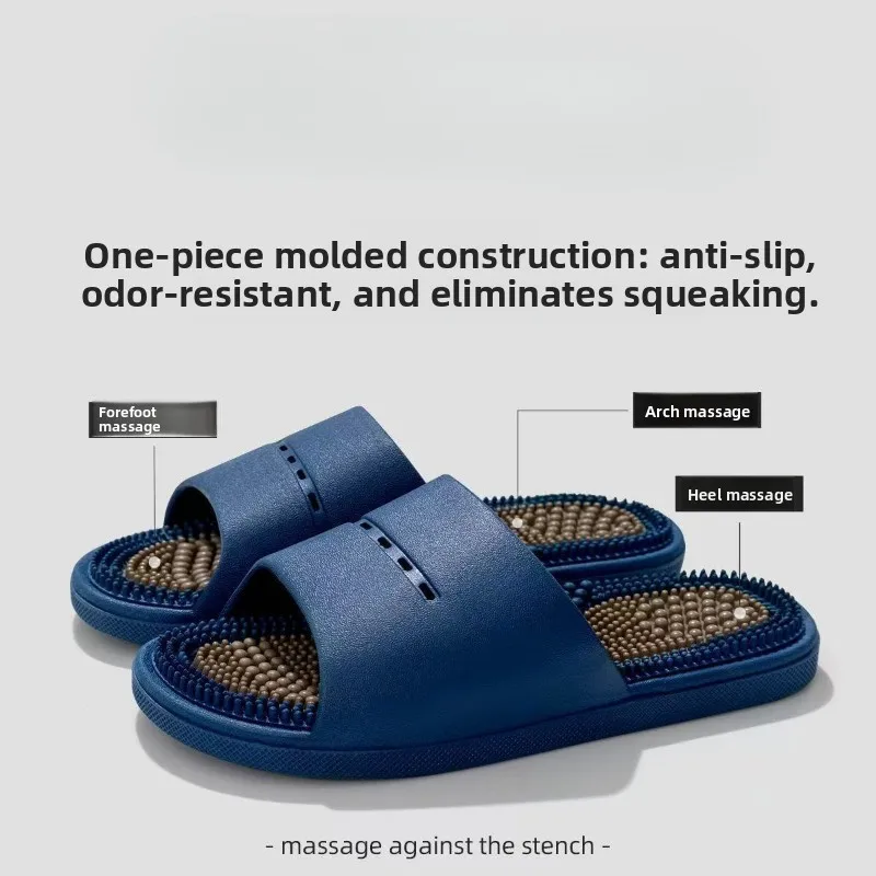 2026 Summer New Massage Man Slippers Home Foot Acupoints Bath Anti Slip Finger Pressure Board Cool Slippers Shoes for Man