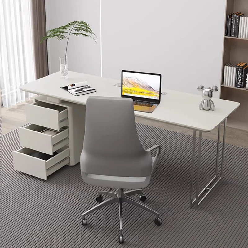 European Minimalist Office Desk Standing Wooden Luxury Organizers Office Desk Design Aesthetic Mesa Ordenador Unique Furniture