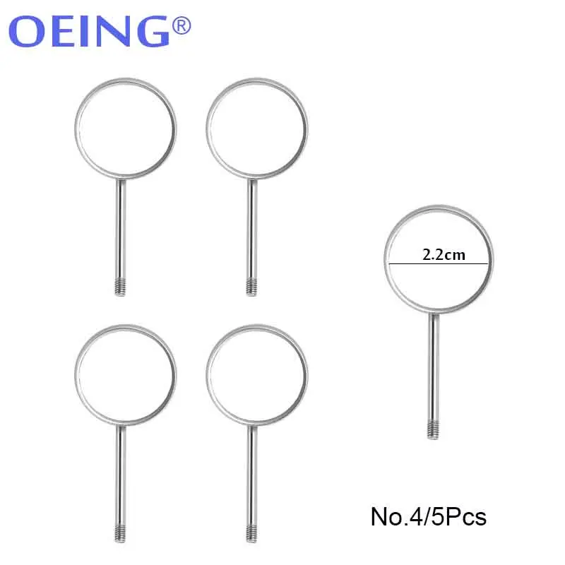 5/10Pcs Dental Mouth Mirror Stainless Steel Odontoscope Mirror Anti Fog Front Surface Oral Teeth Exam Care Dentist Equipment