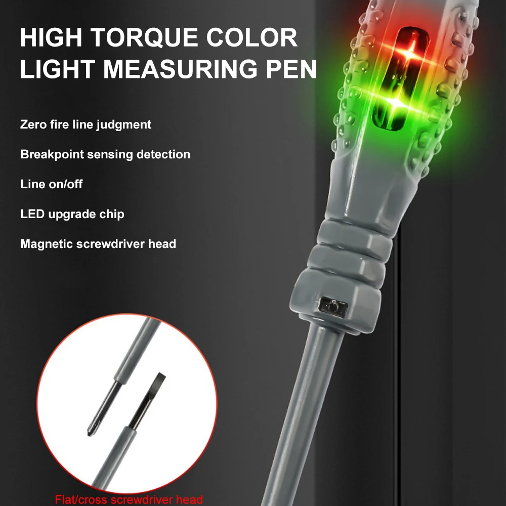 

12-220V Voltage Tester Pen Screwdrivers Neon Bulb Indicator Meter Electric Pen Insulated Electrician Tester Pen Tools