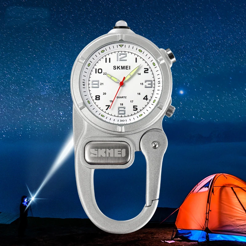 Kletter uhr Clip-on Rucksack leuchtende Zeiger Taschenuhr Männer Analog Display Bergsteigen Outdoor Sport Mann Schnalle Uhr