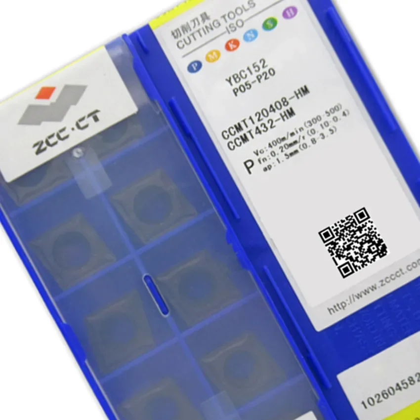 ZCC.CT CCMT120408-HR YBC152/CCMT120412-HR YBC152/CCMT120408-HR YBC252/CCMT120412-HR YBC252 Inserti per tornitura in metallo duro CNC per acciaio