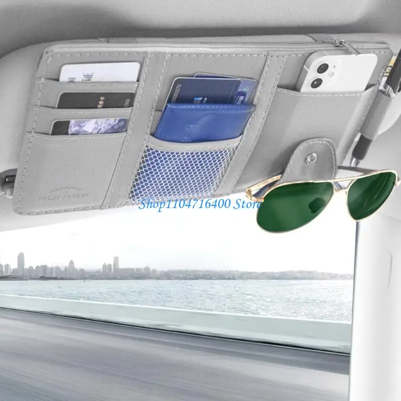 

y1gd Car Windshield Heat Protector Sun Visors Holder Storage Glasses Clip Organizers