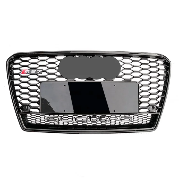 

Automotive Parts Gloss Black Front Grille For 2009-2015 Audi A7 Upgrade Honeycomb Grill Audi RS7 Grille