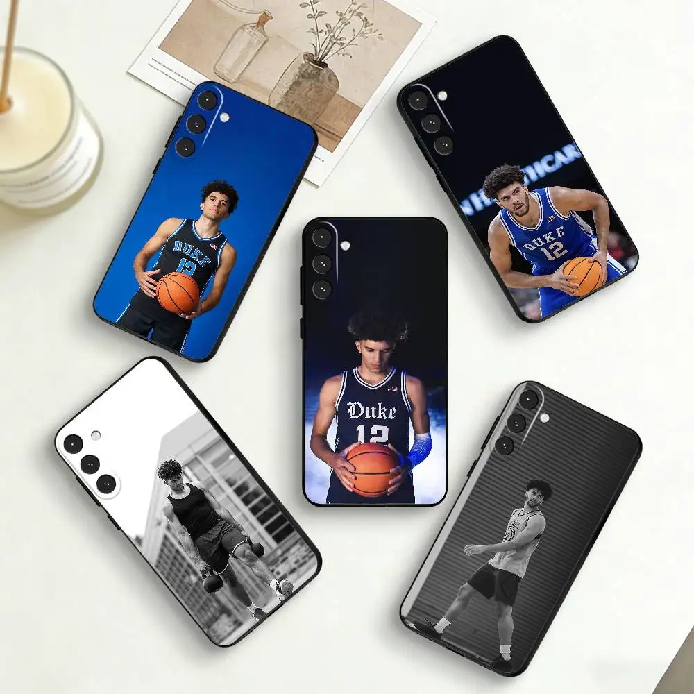 

B-Basketball Star C-Cameron Boozer Phone Case For Samsung Galaxy A73,A72,A71,A70,A53,A52,A51,Others Soft Black Cover