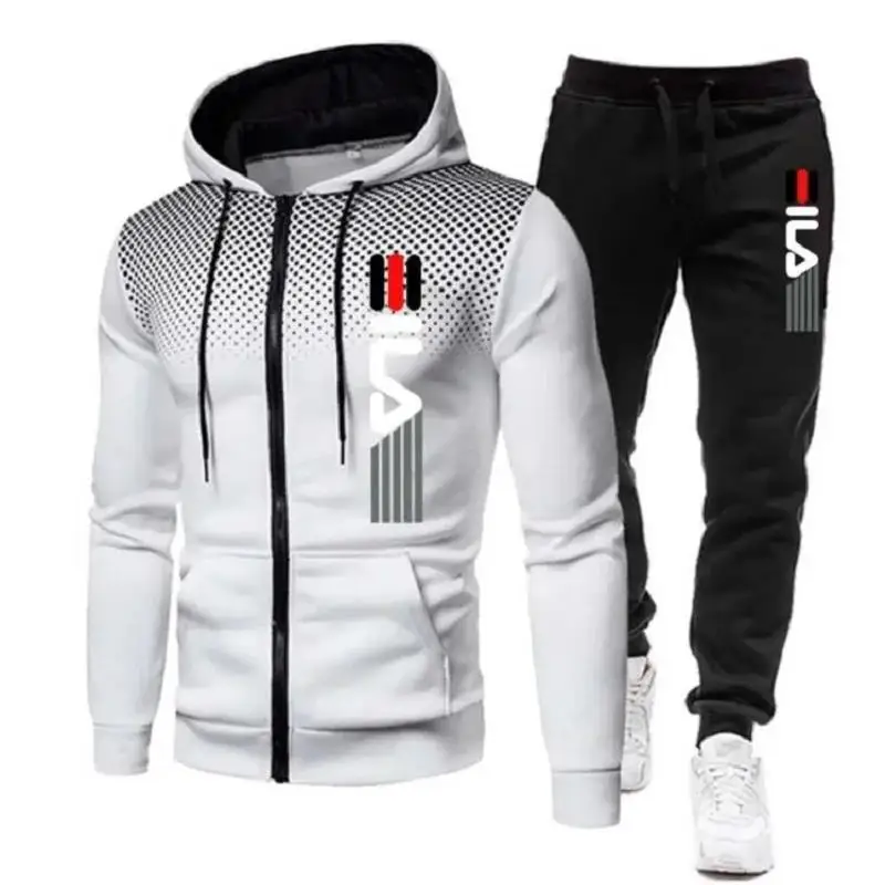 New Fashion Tracksuit For Men Hoodie Fitness Gym Clothing Running Set Sportswear Jogger Men\'S Winter Suit Sports