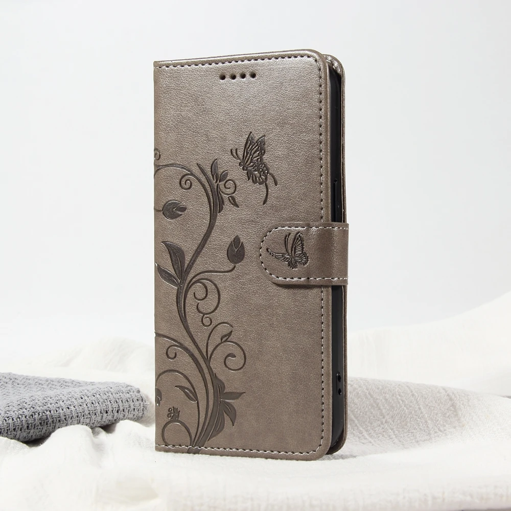Schmetterlingsblumen-Lederhülle für Samsung Galaxy A06 A16 A26 A36 A56 A05 A05S A15 A25 A35 A37 A55 A57 A07 A17 5G Flip Cover