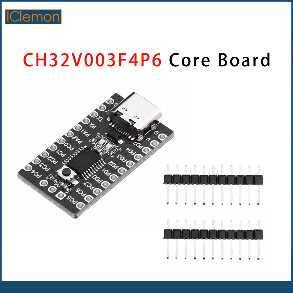 1/5PCS CH32V003F4P6 Core Board CH32V003 Development Board Microcontroller Module RISC-V Processor TYPE-C Interface