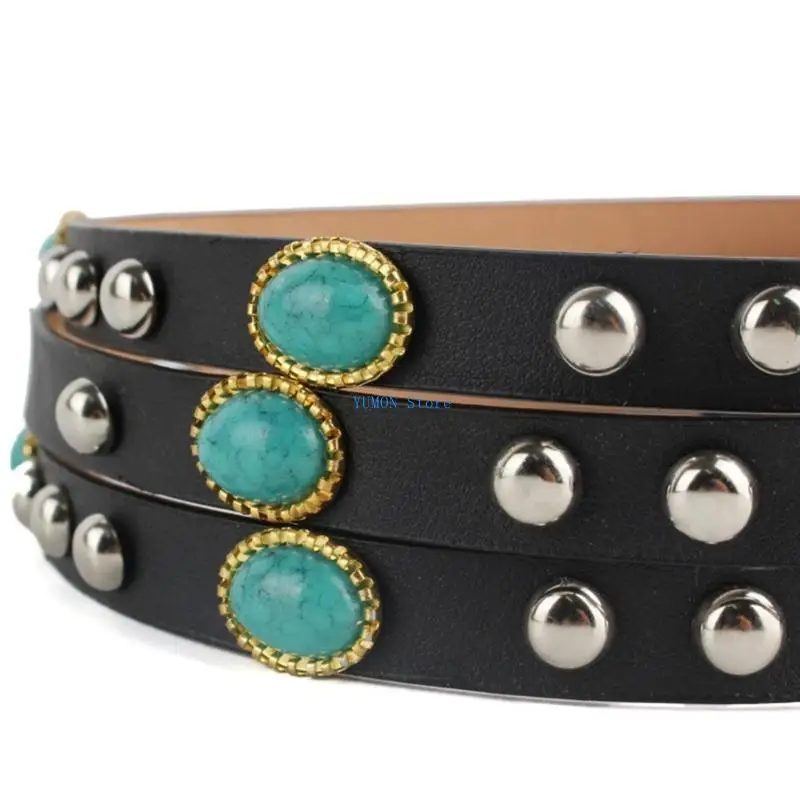 D0UD قبعة رعاة البقر الفرقة الغربية مطرز قبعة الفرقة رصع قبعة الفرقة الغربية قبعة حزام الفرقة الأمريكيين الأصليين قبعة الفرقة