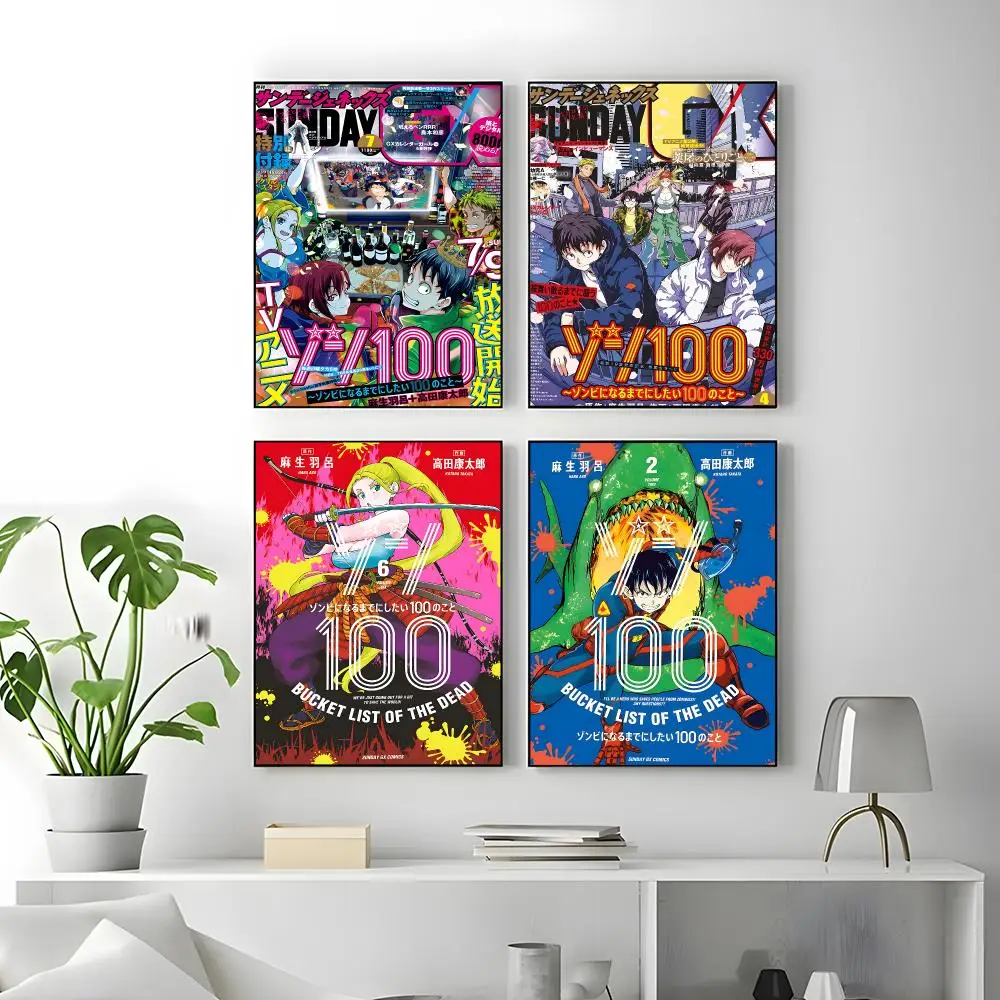 Anime Zom 100: Bucket List of the Dead Poster Poster High Quality Wall Art for Home Office Bedroom Living Room Perfect