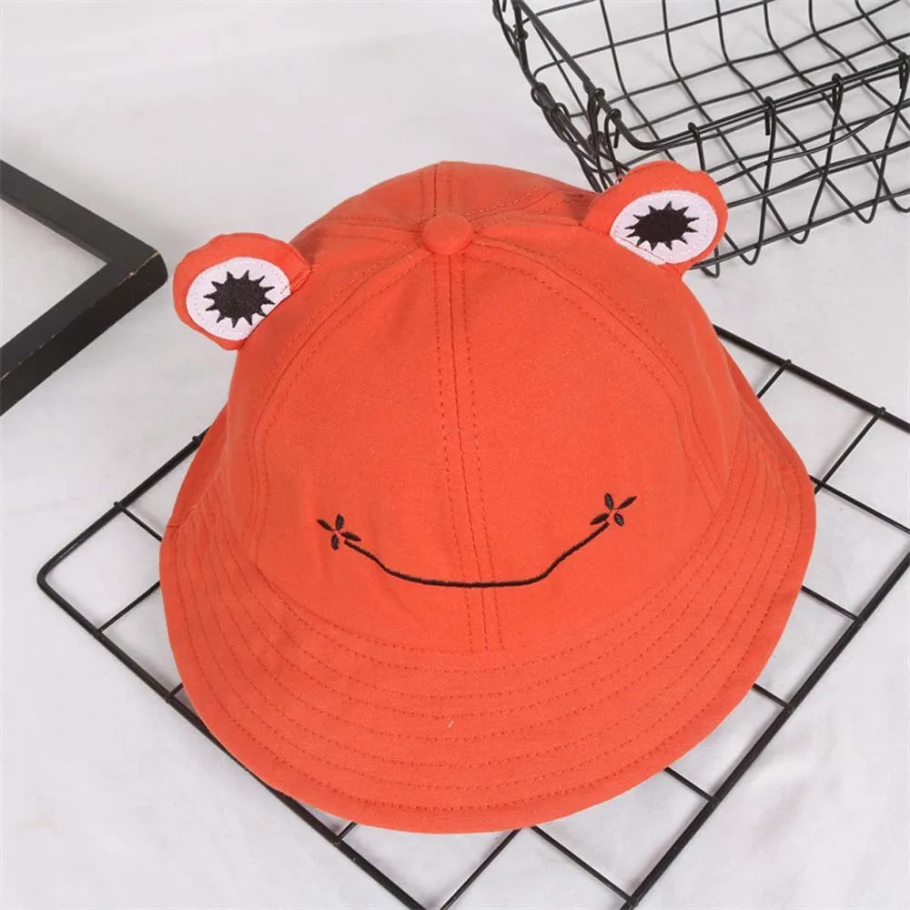 مكافحة الضباب قابل للتعديل المرأة القطن الضفدع التطريز أقنعة قبعة الشمس قبعة الصياد قبعة دلو