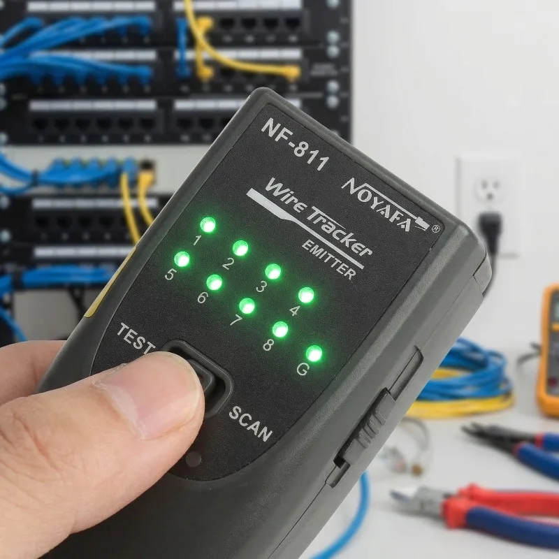 NOYAFA NF-811 Professional Network Wire Tracer New 60V Proof 4-Pair Cable Tester Line Finder for Cabling Installation Work