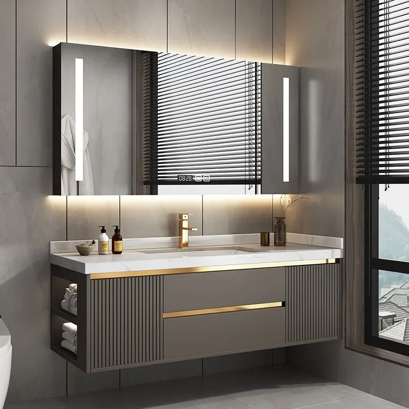 

Bathroom Cabinet Combination Modern Minimalist Customization Washstand Intelligence