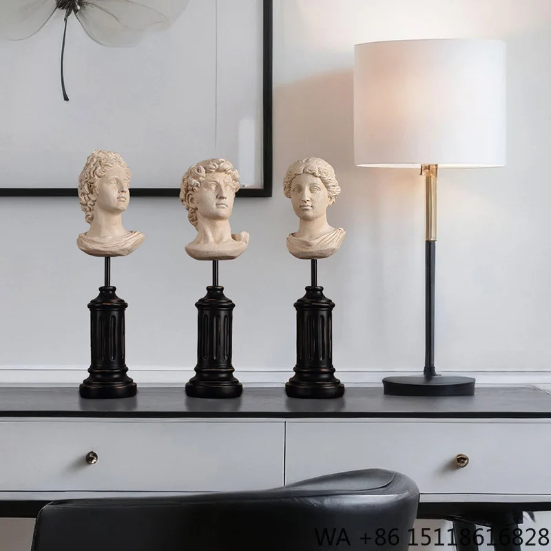 Art Deco Luxury Home Decoration Creative David Sculpture Modern Design Eco-Friendly Resin Crafts Abstract Pattern Coating