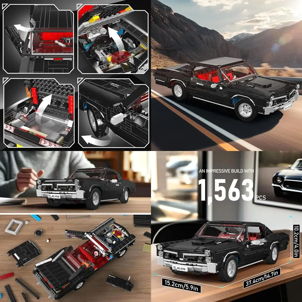 10199 Kit modello di auto, blocchi di costruzione di auto sportive in stile MOC, da collezione per adulti, set da 1563 pezzi statici