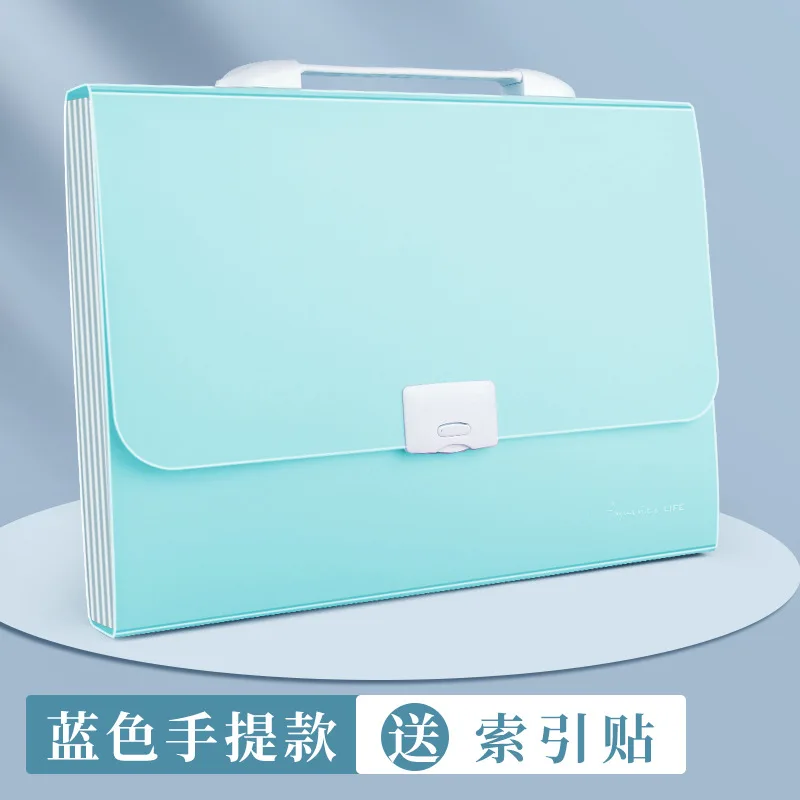 Portable Expanding Folders Student Large Capacity Exam Paper Classification Storage Bag A4 Multilayer Insert File Folder