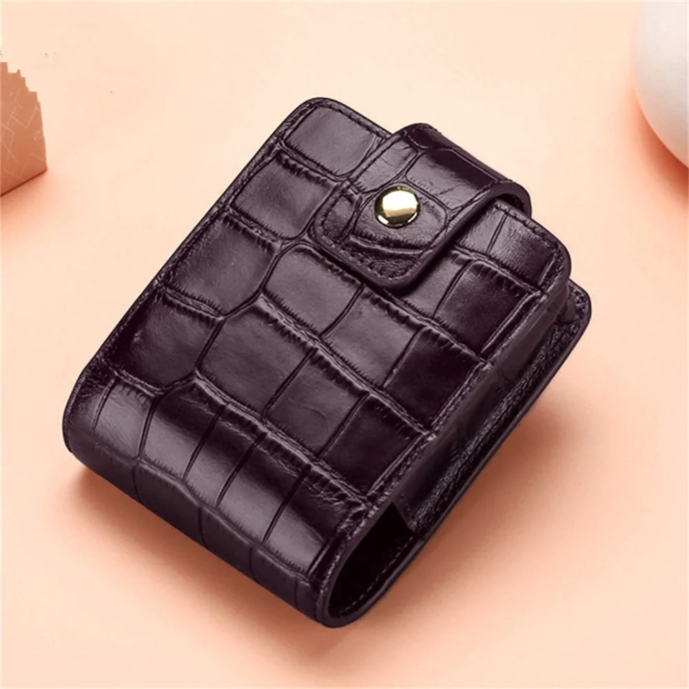 Simple PU Leather Cosmetic Bag With Mirror Portable Makeup Lipstick Bag Portable Torage Bags Mini Toiletry Organizer Pouch