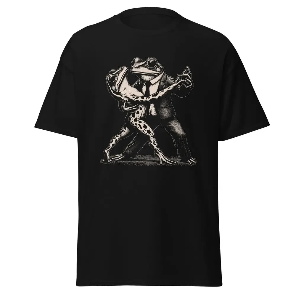 Dancing Frog 90s Retro Style Men's T-Shirt Graphic Novelty Cotton Gift Tee image 2