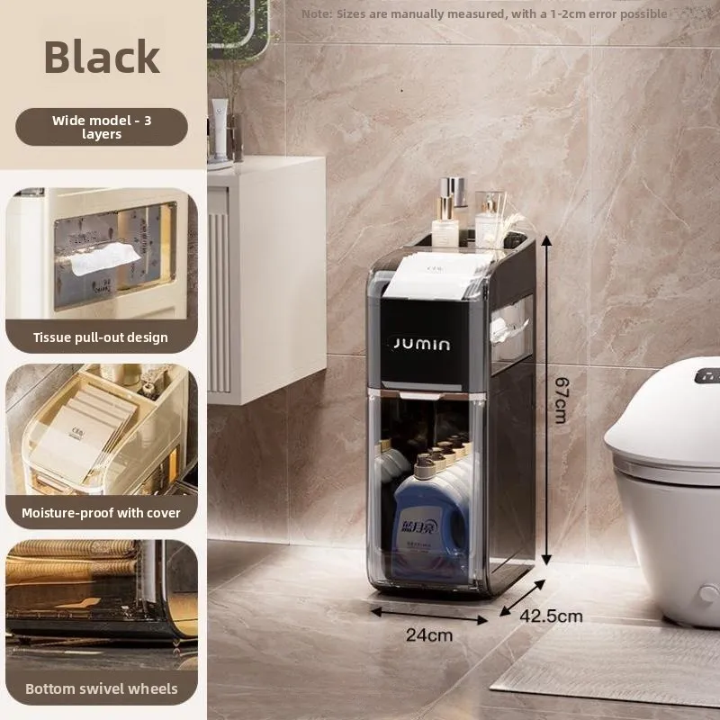 

5cm Cabinet Large Capaci Der Batoom Narrow Side Storage Ra Multi-layer Toilet Small Kitchen Wall Mounted Organizer