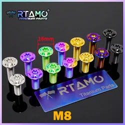 RTAMO Titanium Alloy Bolts M8X20/25, Motorcycle Bike, Car Parts, CNC Fasteners, Disc Brake Rotor Bolts
