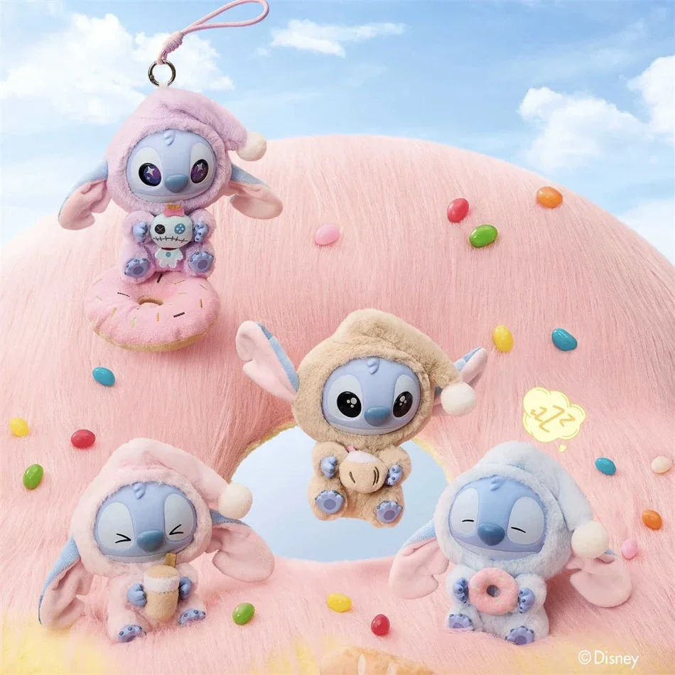 

Набор виниловых фигурок Disney Stitch Eat, Sleep Blind, в подарочной коробке, подвесные, милые куклы, таинственная коробка, игрушка, мягкая игрушка, подарок на праздник